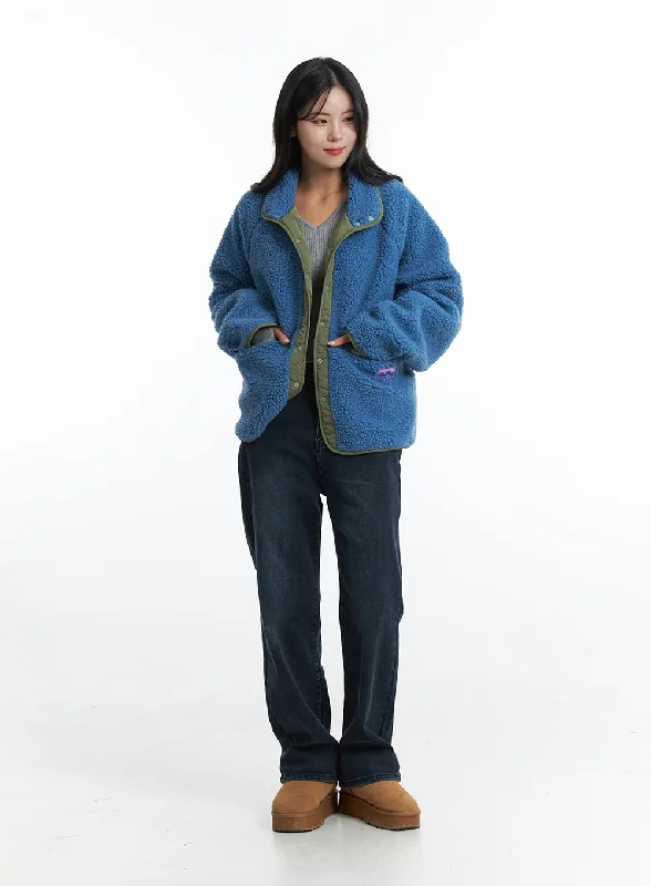 Hooded design Washed Denim Straight Jeans ON330