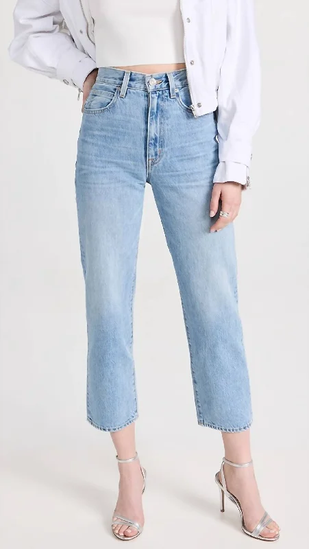Romantic And Sweet London Crop High Rise Jeans In Far From Home