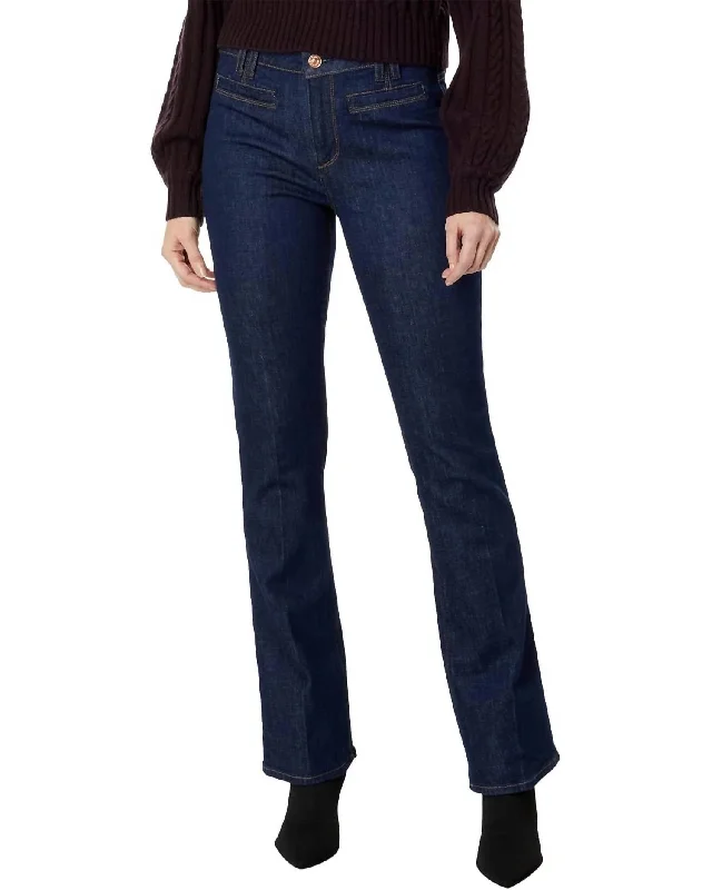 Printed pattern High Rise Manhattan Boot Front Welts Jean In Kinsley
