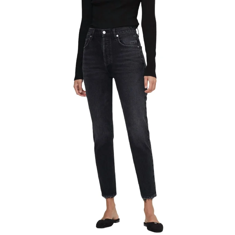 Sports Tights Jolene High Rise Straight Jean In Stormy