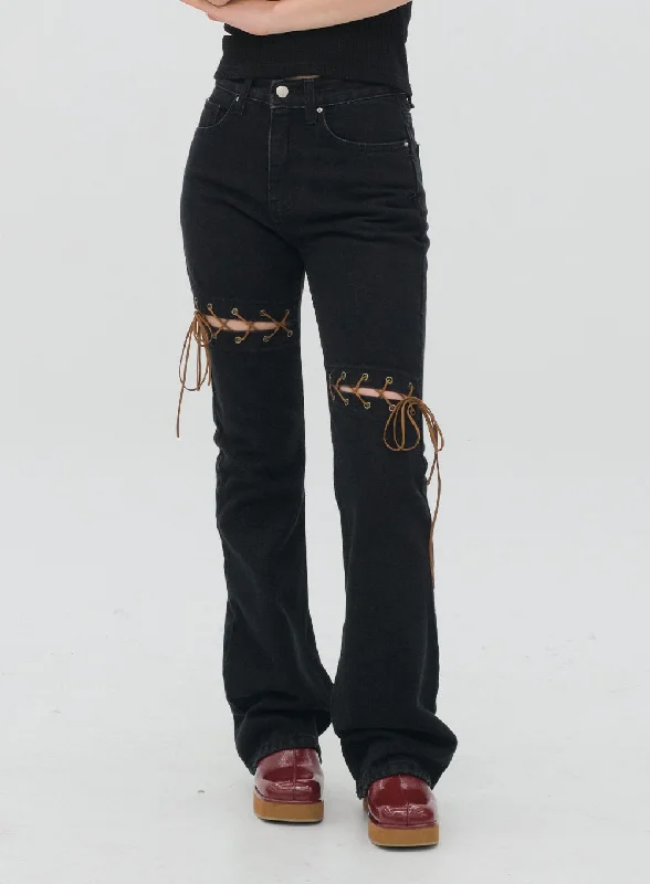 Multi-functional style Bootcut Jeans F28