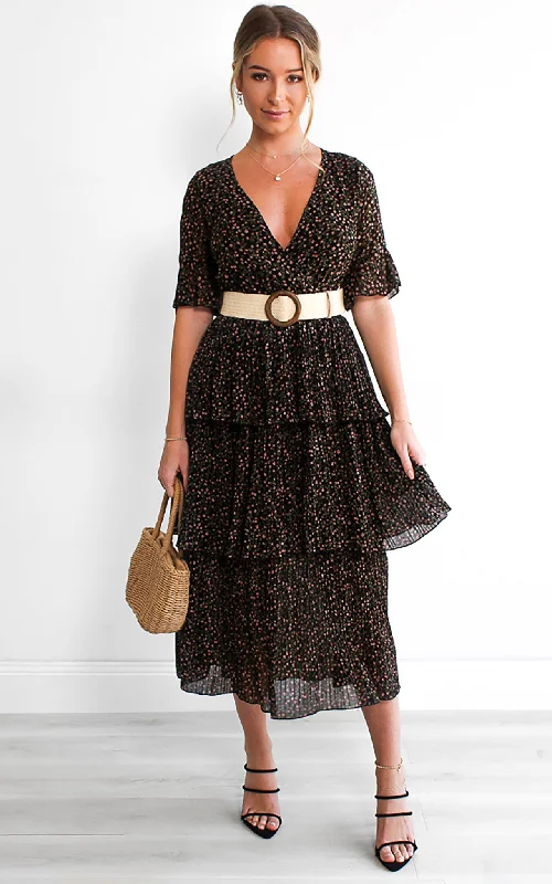 Leisure Travel Lilo Dress - Black Floral