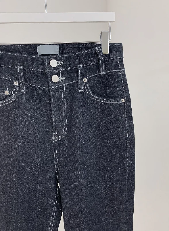 Street Personality Style High Waist Bootcut Jeans IM12